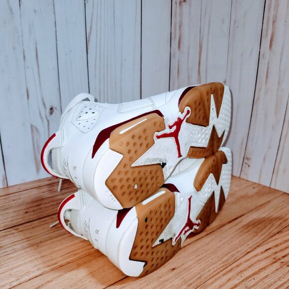836342 115 Nike Air Jordan 6 Retro OG BG 'Maroon'  6.5Y - Picture 5 of 6